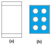Figure 2: The base (a) and the braille cell (b), both drawn in CorelDraw®